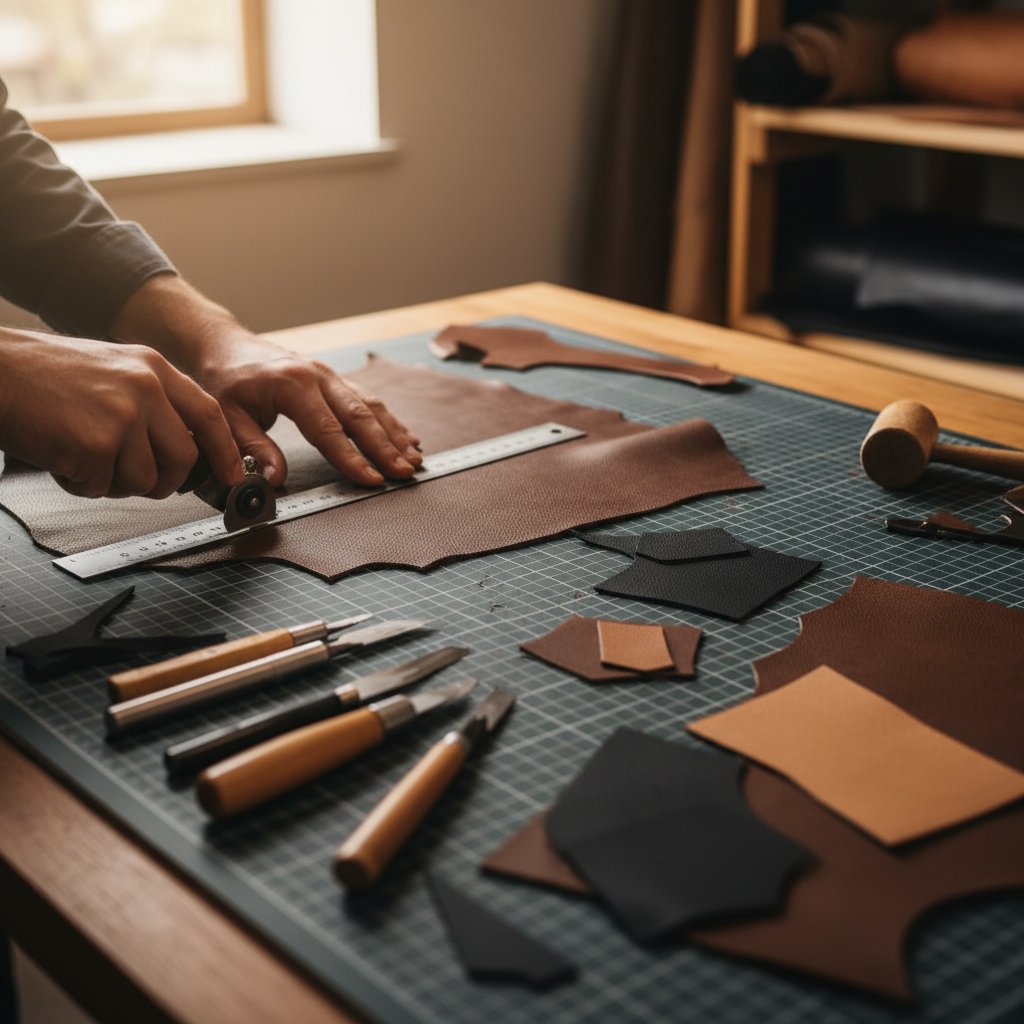 Cobbler working on shoe repair